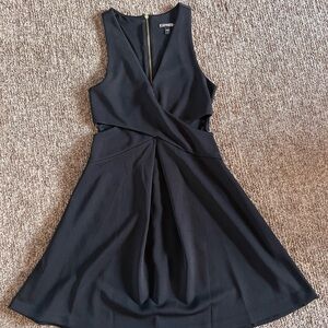 Express Black Sleeveless A-Line Cocktail Dress